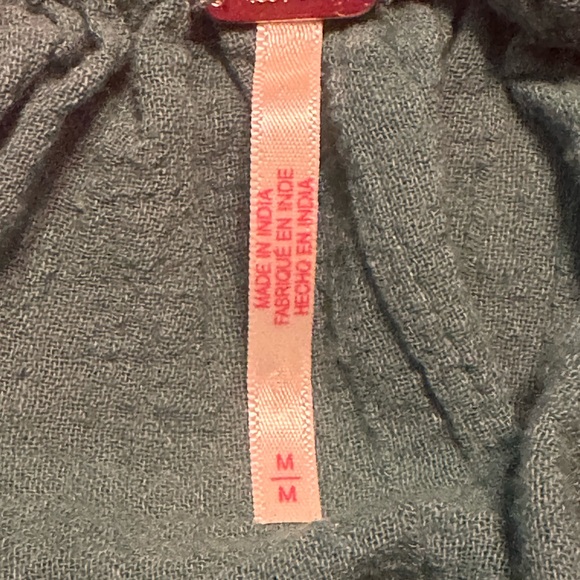 Free People Green Backless with tie summer Dress WITH POCKETS! - Picture 4 of 8